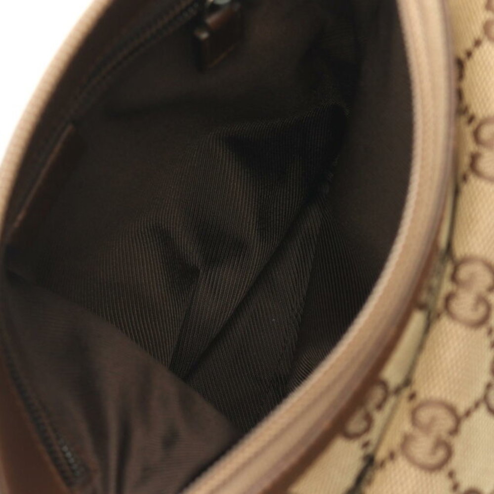 Gucci Brown Bag Shoulder Leather GG Canvas Beige - Picture 3 of 7